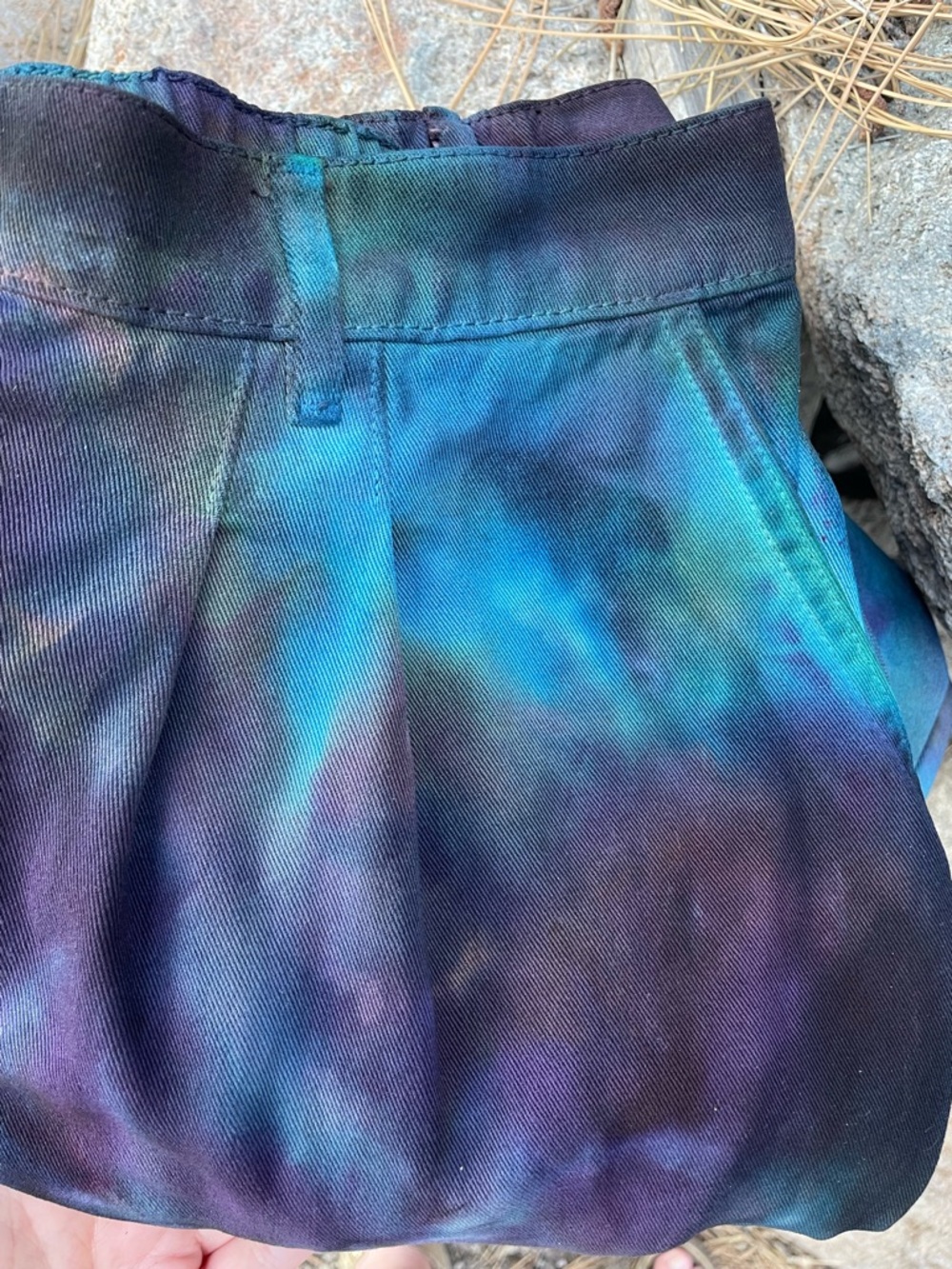 Tie Dye Big Bud Press Trousers, size L - Picture 3 of 6
